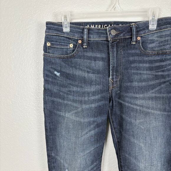 American Eagle Outfitters Size 30 x 30 Men’s Next Level Slim Fit Blue Jeans - Picture 2 of 9